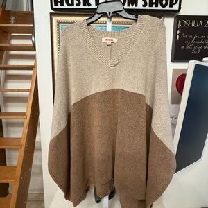 Mazik Beige V-Neck Sweater